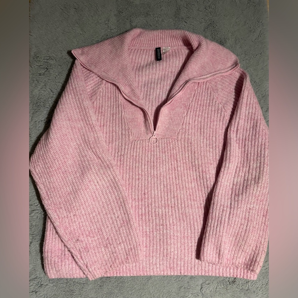 H&M Light Pink Cowl Neck Sweater